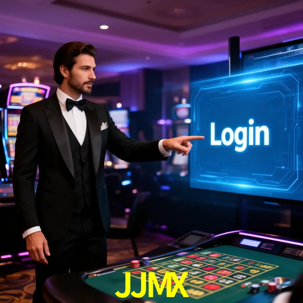 JJMX Login - OTP, cuenta y soporte Pantalla JJMX Login con OTP, contraseña, cuenta segura y soporte móvil